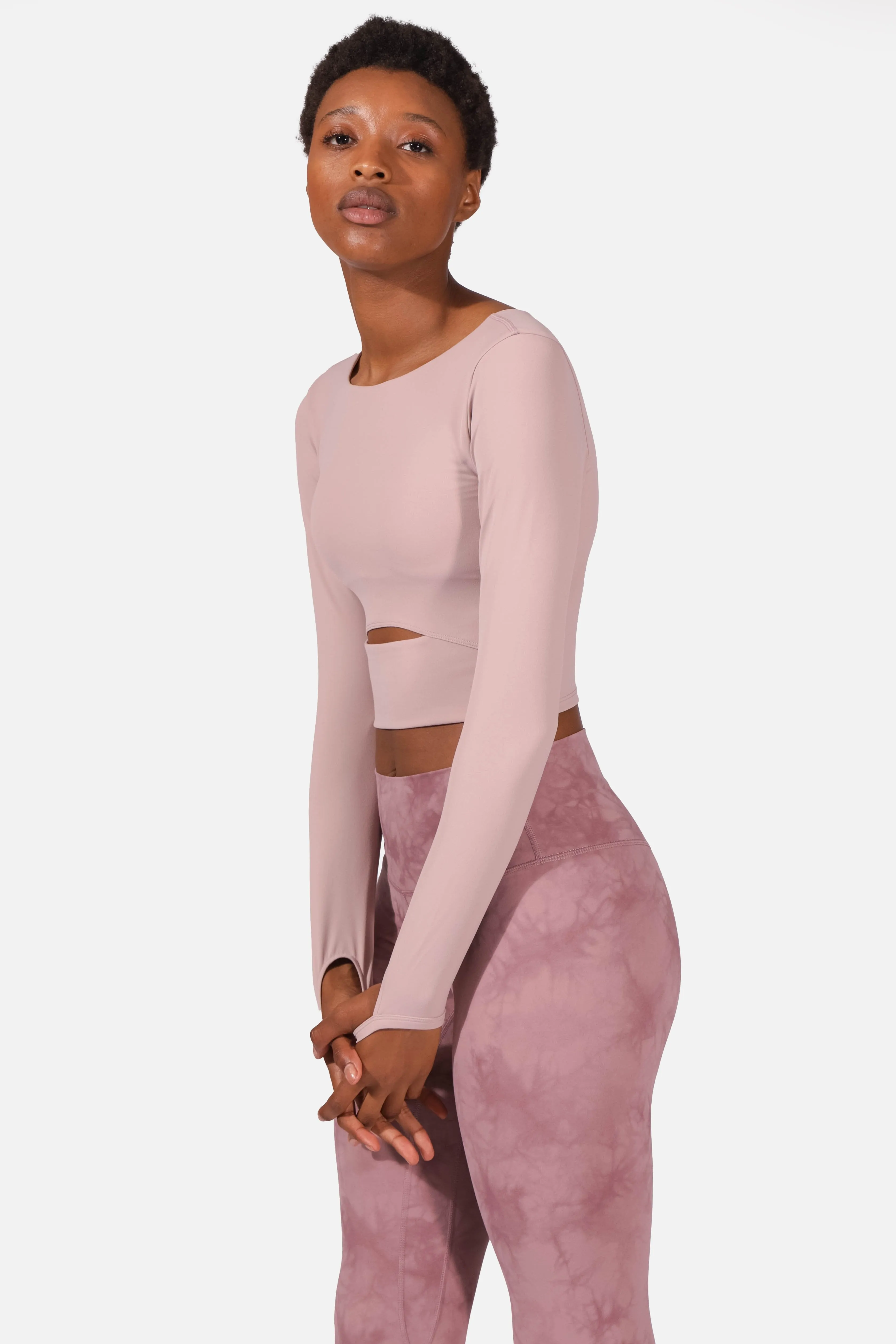 Empress Long Sleeve Crop Top - Pink sold by Jed North product image thumbnail 3