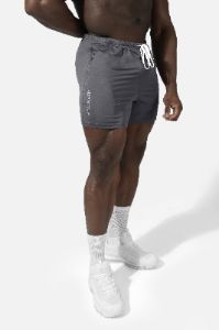 Agile Bodybuilding 4'' Shorts w Zipper Pockets - Tiger Gray sold by Jed North