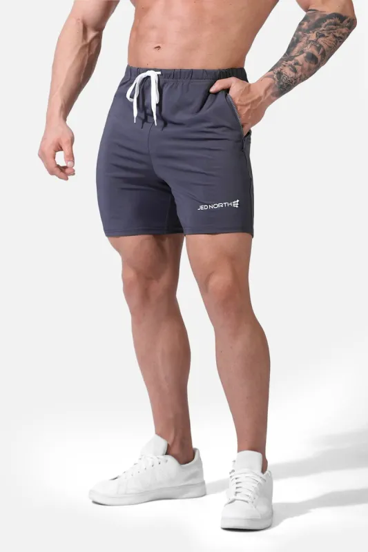 Agile Plus 5.5'' Bodybuilding Shorts w Zipper Pockets - Gray sold by Jed North