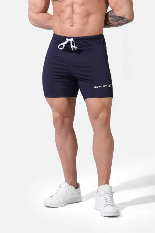 Agile Plus 5.5'' Bodybuilding Shorts w Zipper Pockets - Navy sold by Jed North