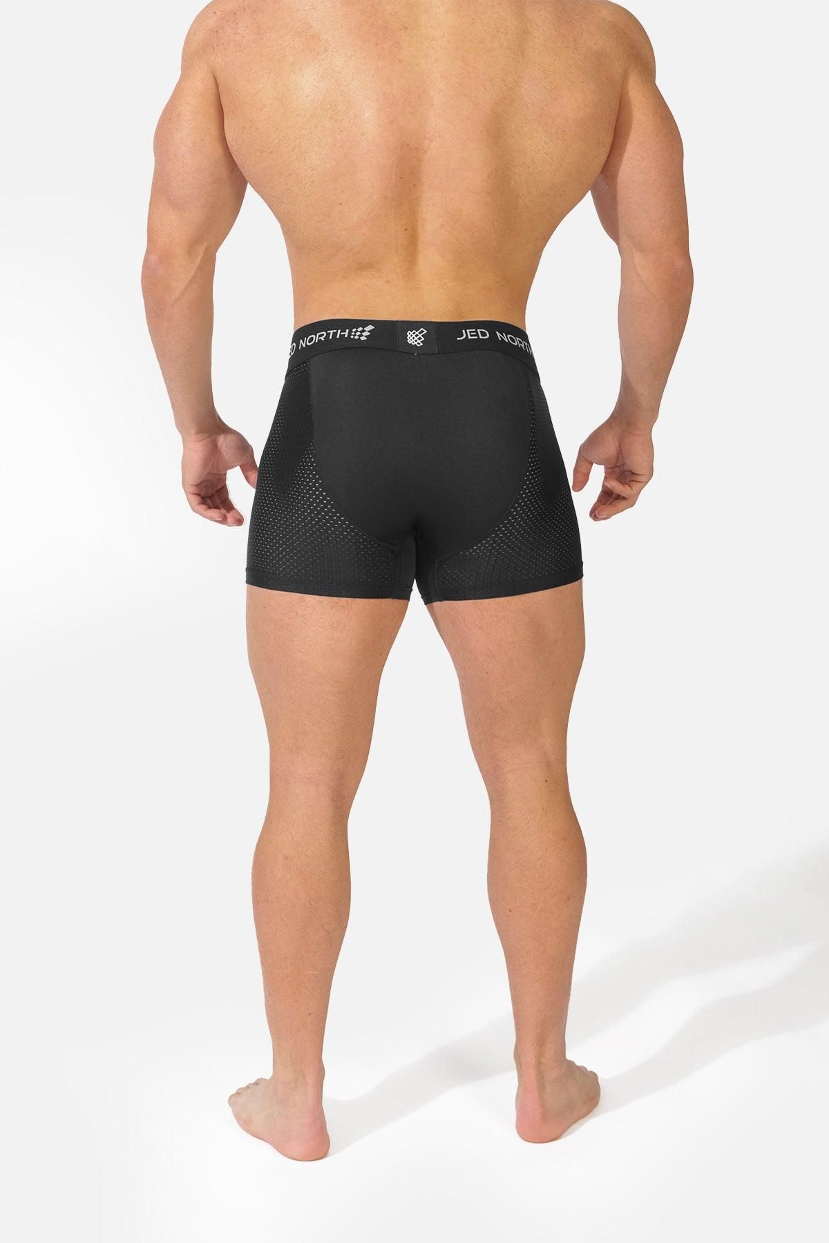 Men's Workout Mesh Boxer Briefs 2 Pack - Black & Stitched Black sold by Jed North product image thumbnail 8