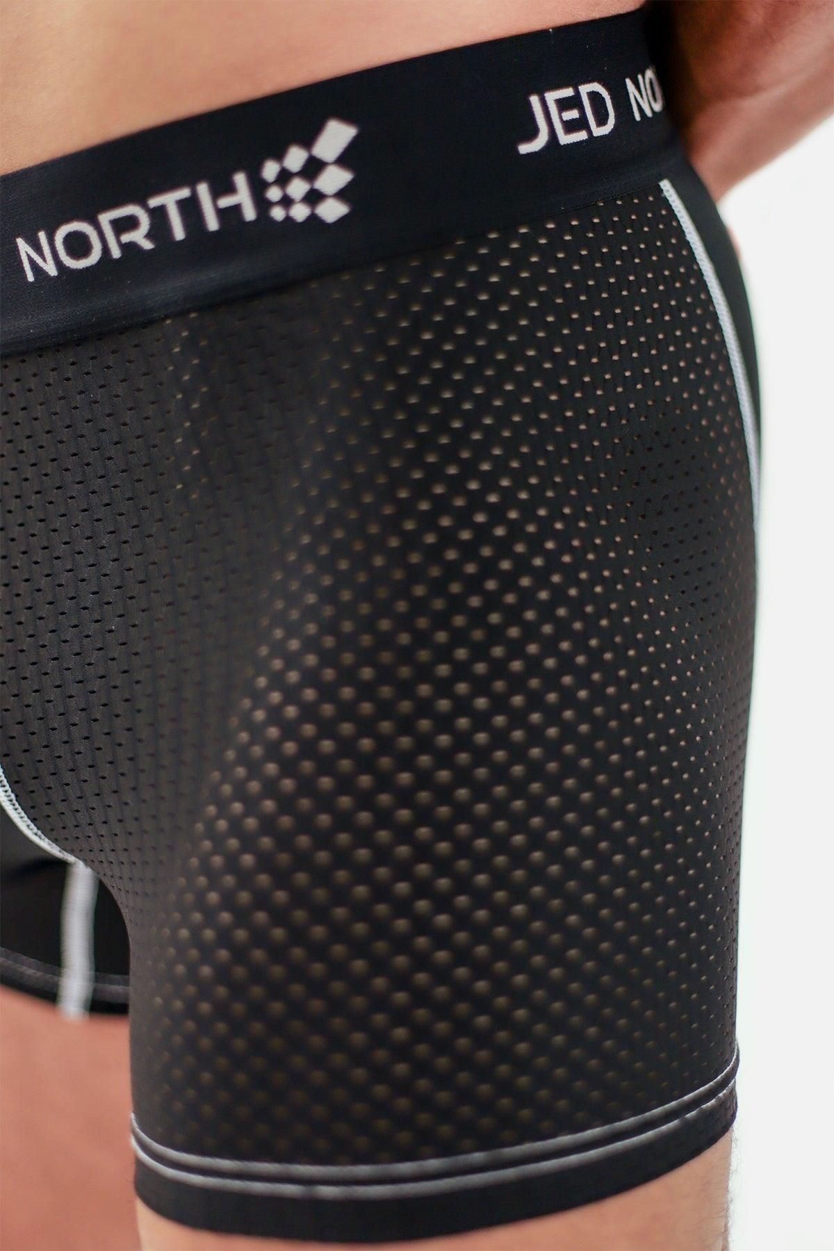 Men's Workout Mesh Boxer Briefs 2 Pack - Black & Stitched Black sold by Jed North product image thumbnail 9