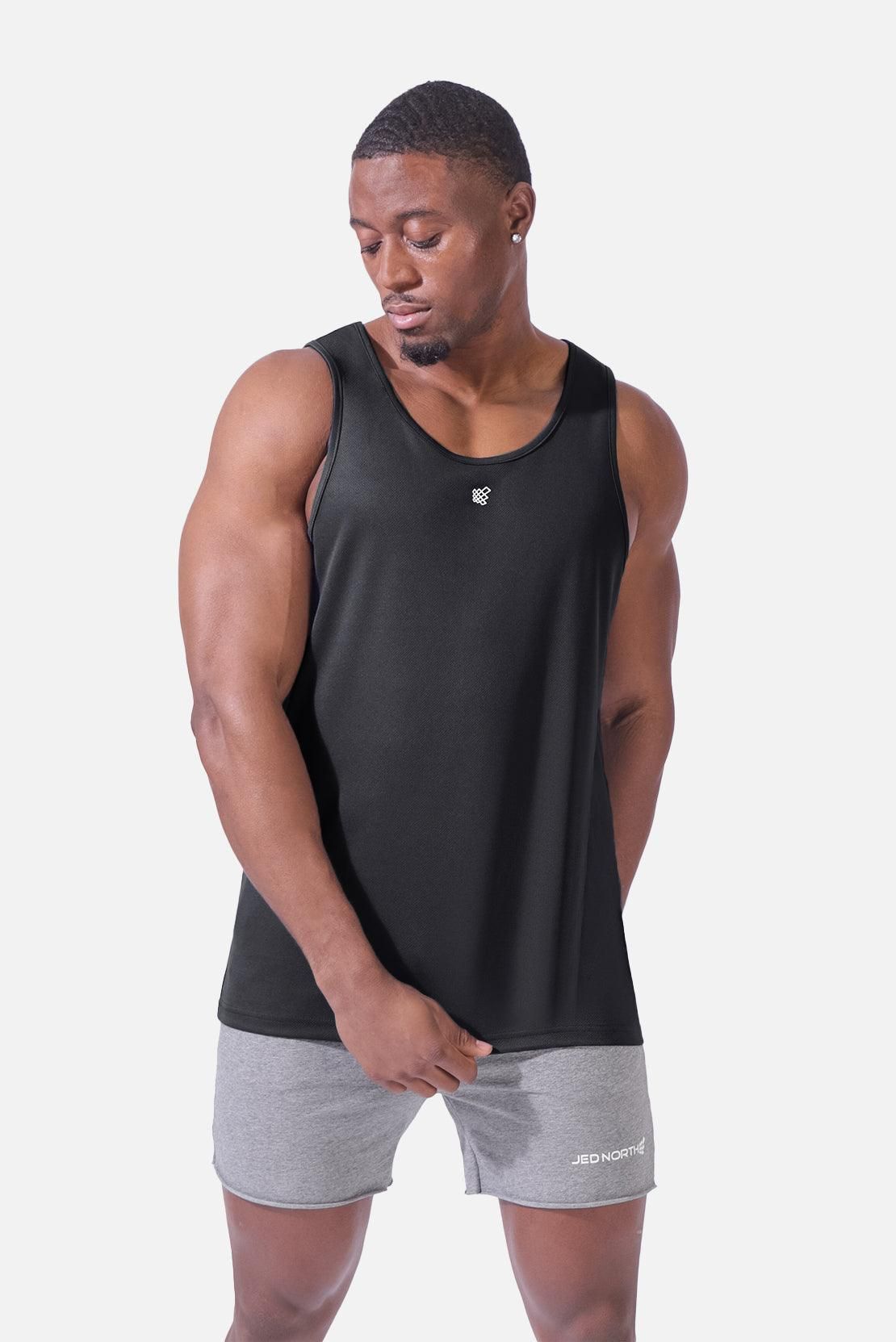 Alpha Microfiber Gym Tank Top - Black sold by Jed North