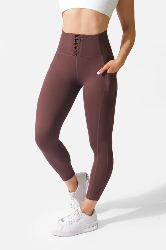 Lacey Pocket Leggings - Brown sold by Jed North