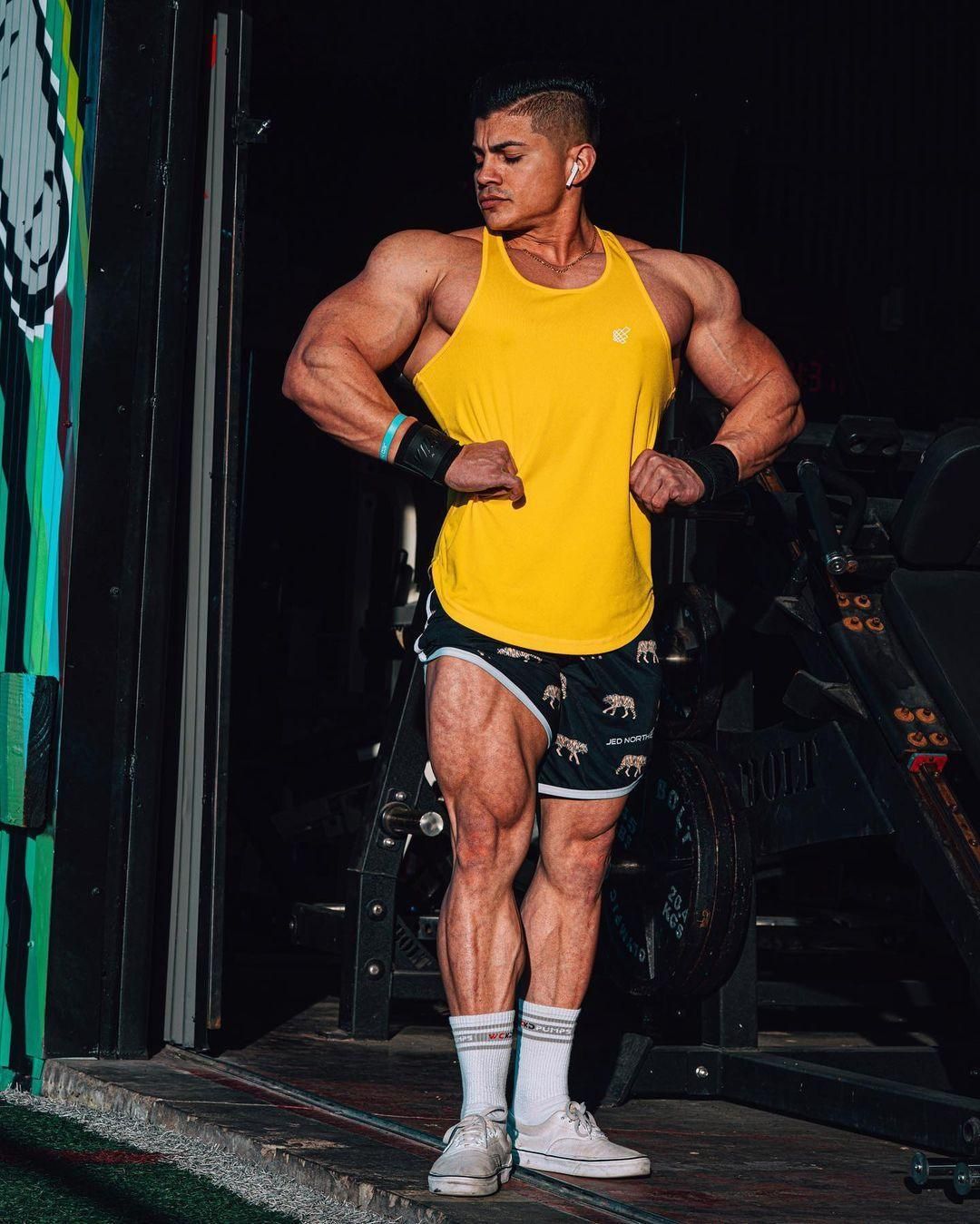 Fast-Dry Bodybuilding Workout Stringer - Yellow sold by Jed North product image thumbnail 2