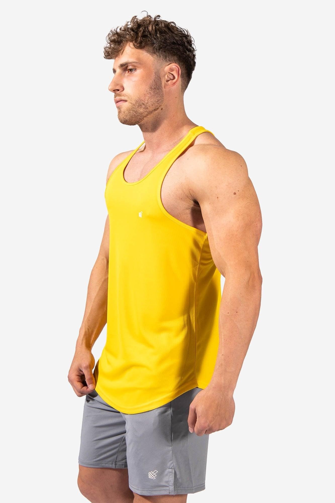 Fast-Dry Bodybuilding Workout Stringer - Yellow sold by Jed North product image thumbnail 3