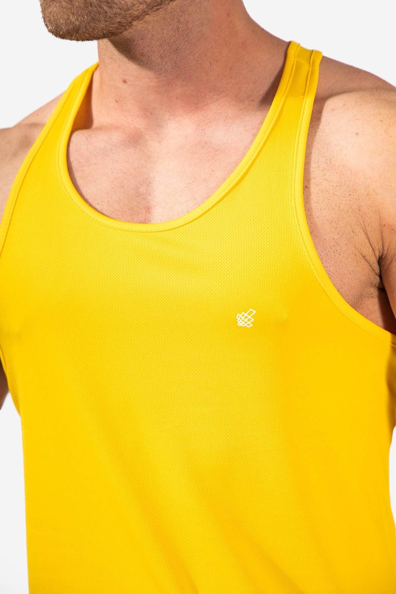 Fast-Dry Bodybuilding Workout Stringer - Yellow sold by Jed North product image thumbnail 5
