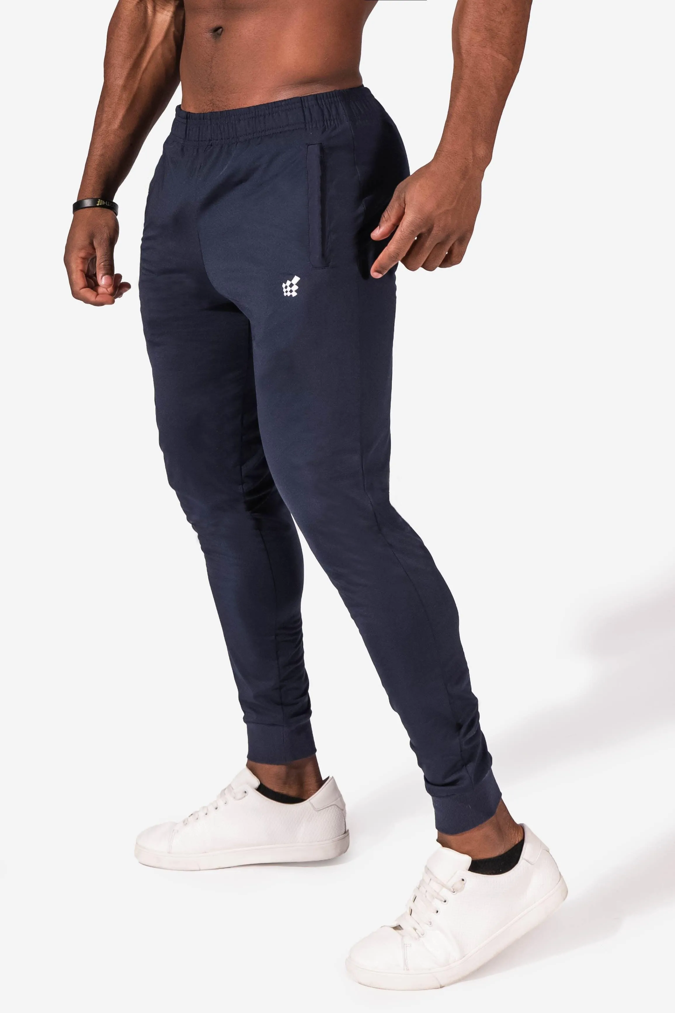 Matrix Tapered Joggers - Navy sold by Jed North