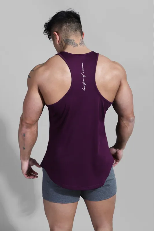 Fast-Dry Bodybuilding Workout Stringer - Dark Purple sold by Jed North