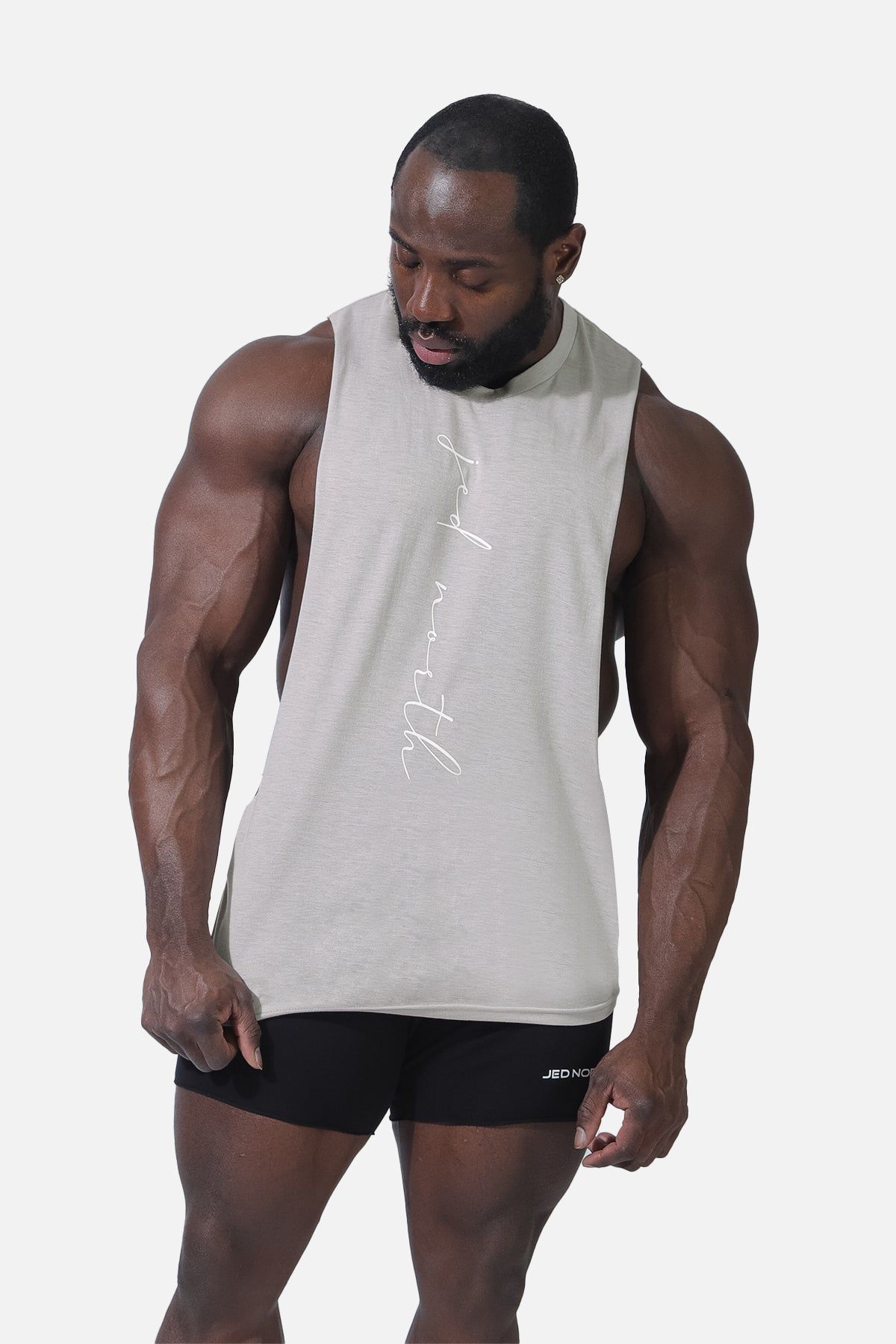 Flux Muscle Tee - Light Gray sold by Jed North