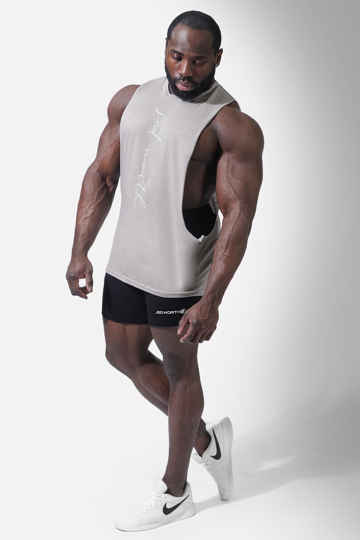 Flux Muscle Tee - Light Gray sold by Jed North product image thumbnail 4