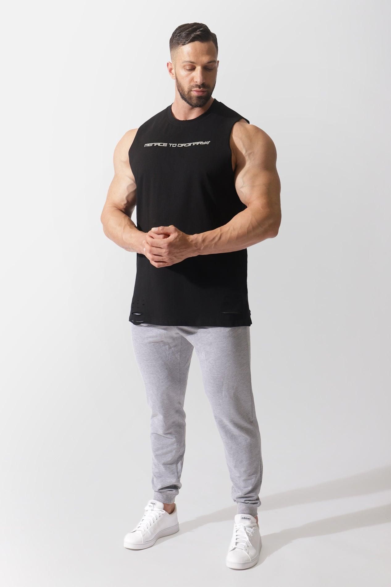 Vision Distressed Muscle Tee - Black sold by Jed North product image thumbnail 4