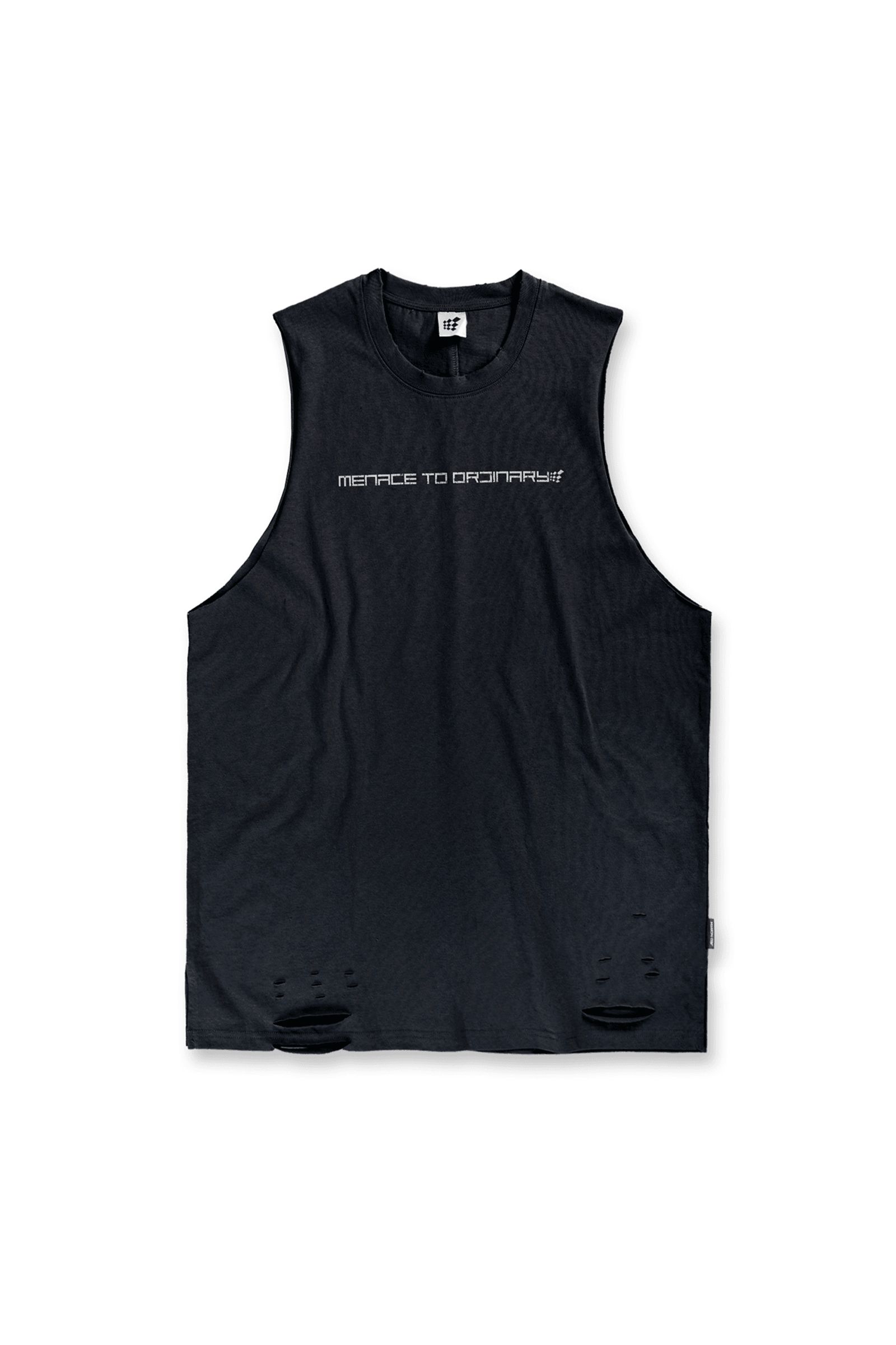 Vision Distressed Muscle Tee - Black sold by Jed North product image thumbnail 9