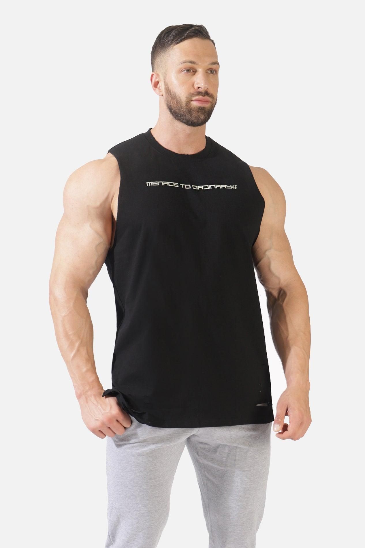 Vision Distressed Muscle Tee - Black sold by Jed North product image thumbnail 2