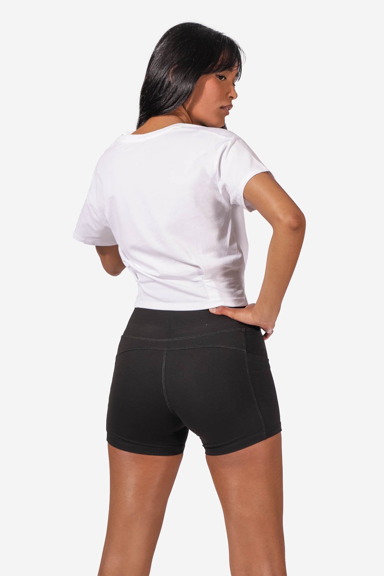 Instinct Pleated Hem Crop T-Shirt - White sold by Jed North product image thumbnail 2