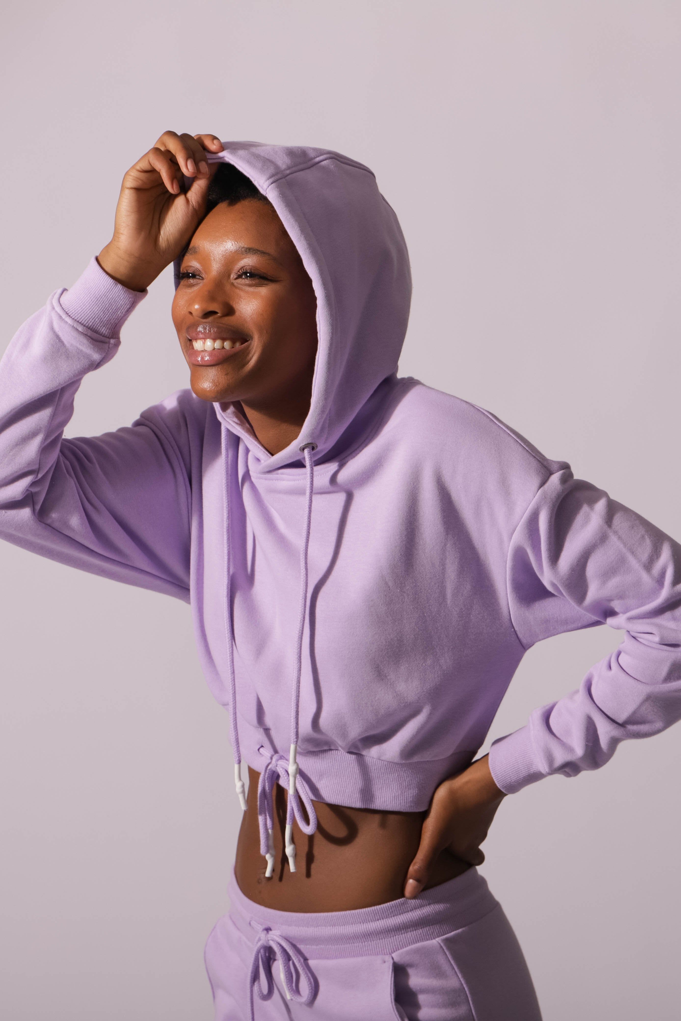 Wild Dreams Cropped Hoodie - Purple sold by Jed North product image thumbnail 4