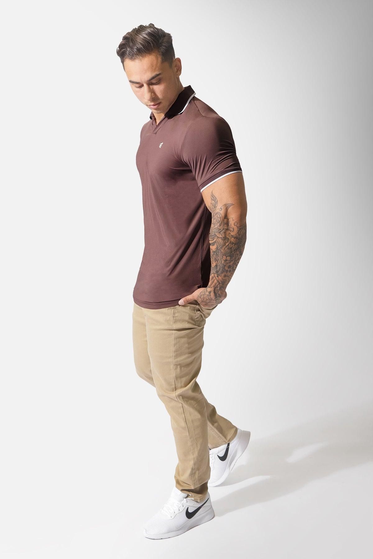 Cool Fit Classic Polo Shirt - Taupe sold by Jed North product image thumbnail 4