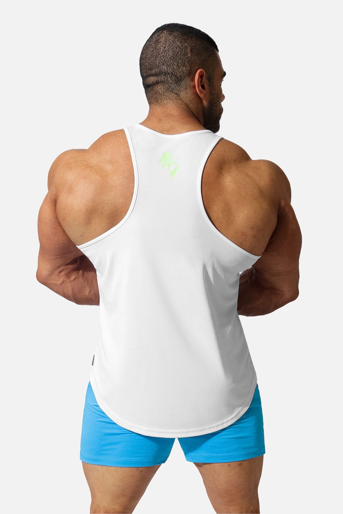 Fast-Dry Bodybuilding Workout Stringer - White Neon sold by Jed North product image thumbnail 3