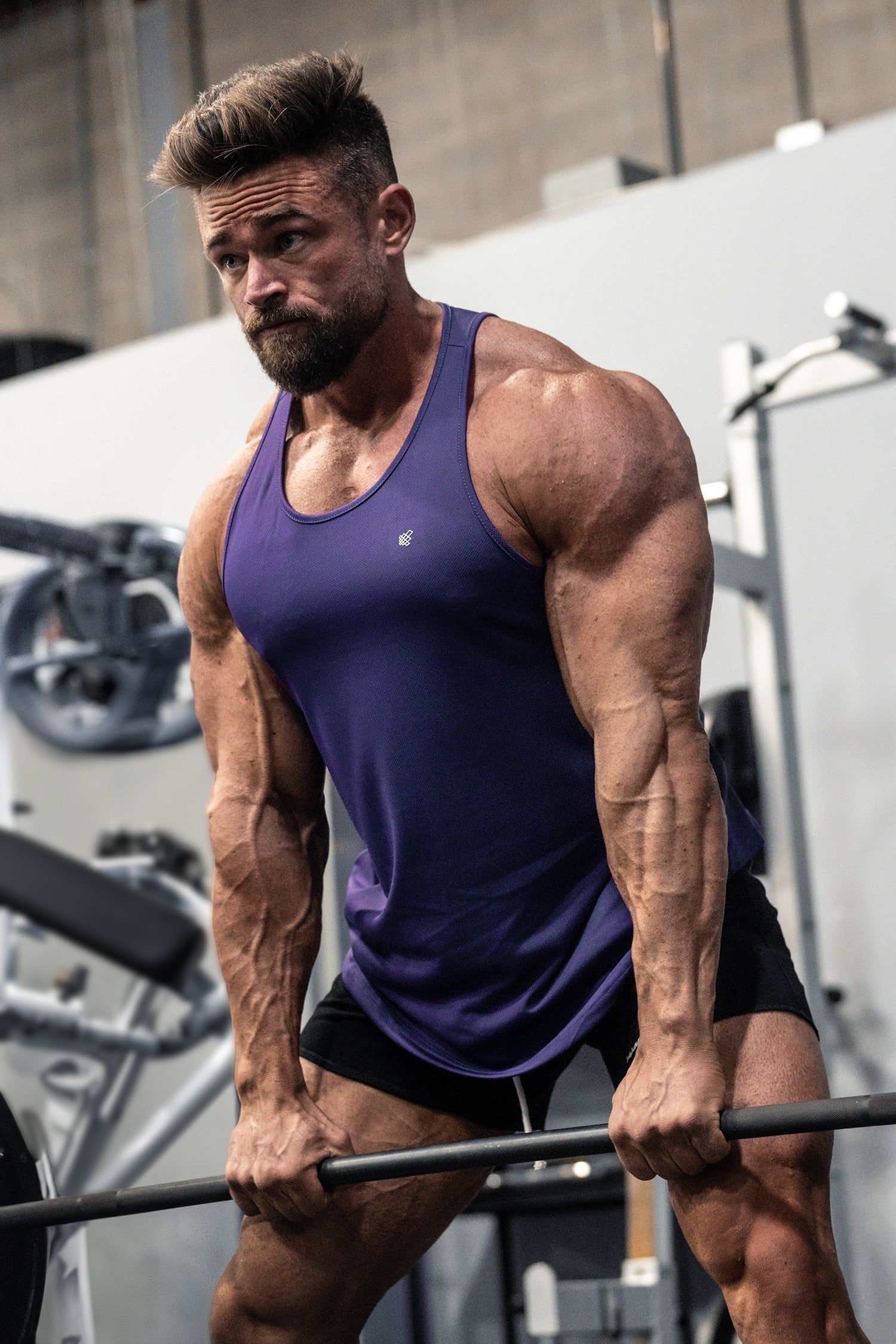 Fast-Dry Bodybuilding Workout Stringer - Violet sold by Jed North product image thumbnail 2