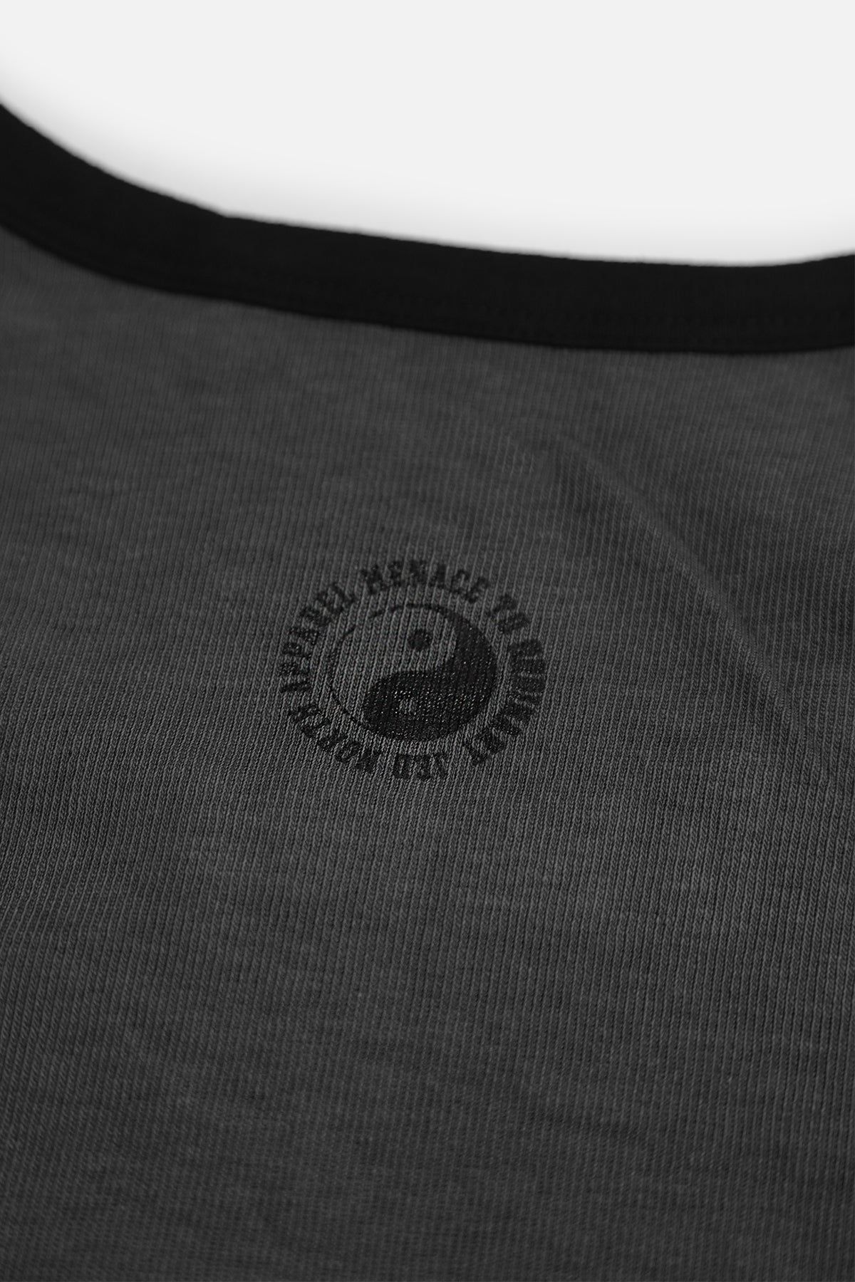 Signature Logo Ribbed Tank Top - Gray & Black sold by Jed North product image thumbnail 4