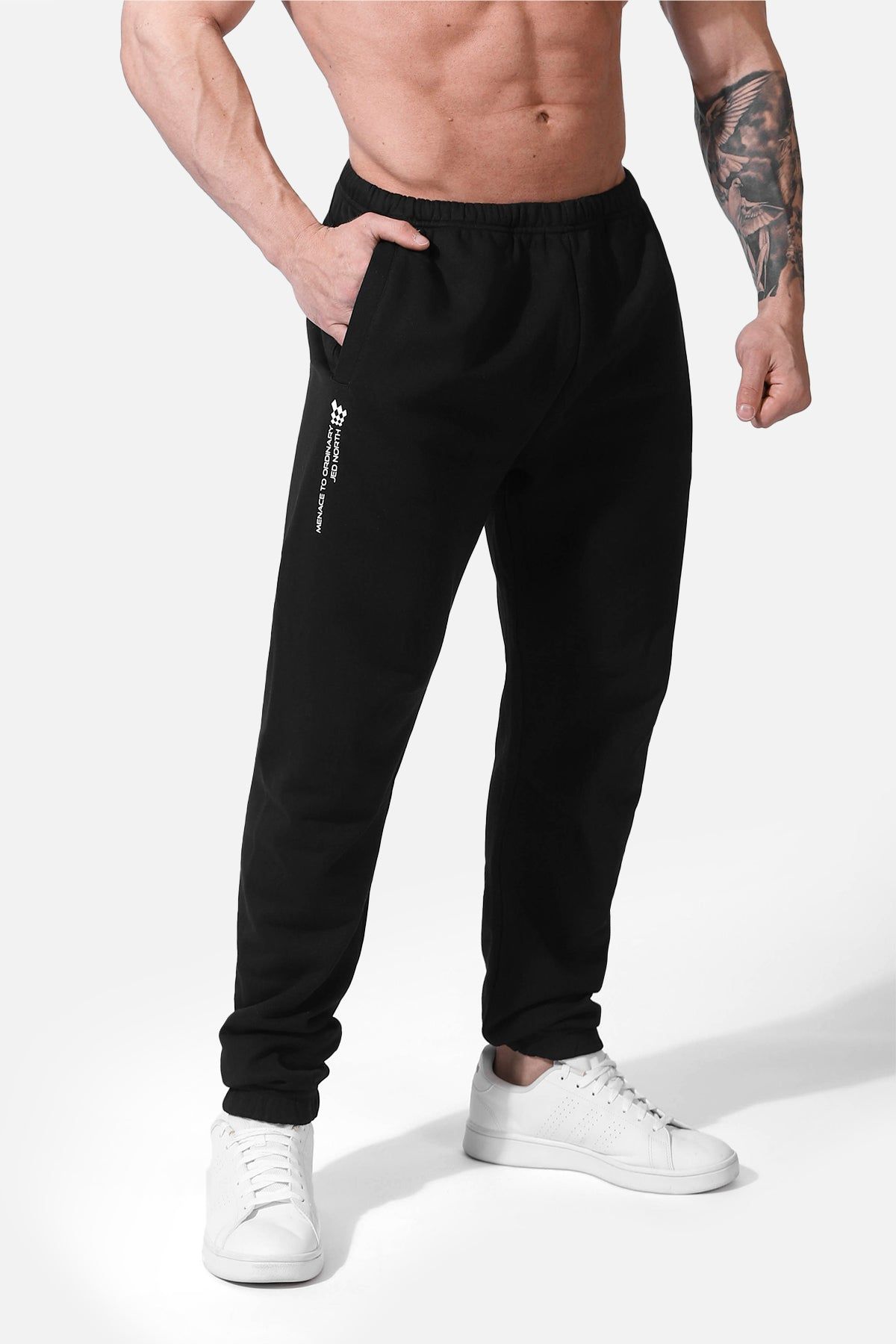 French Terry Athletic Joggers - Black sold by Jed North product image thumbnail 2
