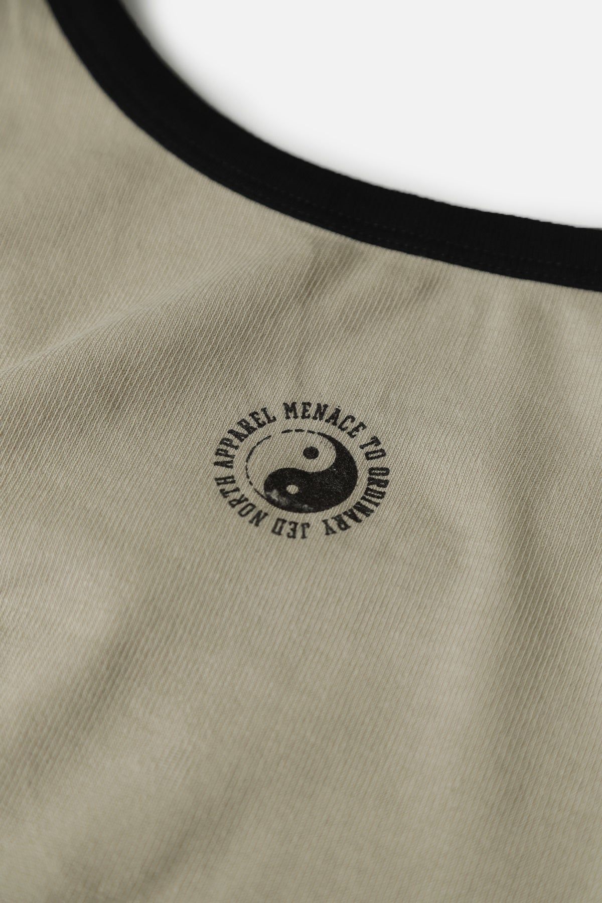 Signature Logo Ribbed Tank Top - Khaki & Black sold by Jed North product image thumbnail 4