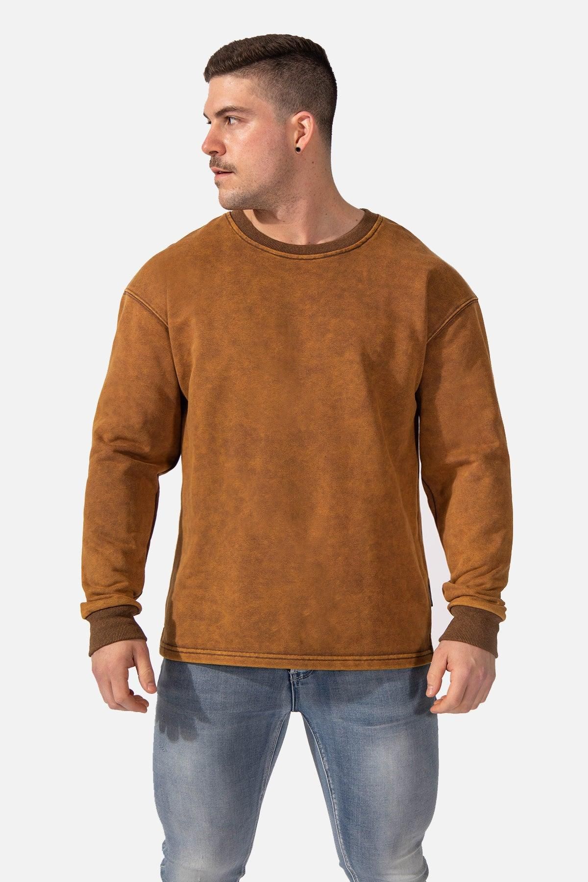Certified Oversized Crewneck Sweater - Vintage Wash Brown sold by Jed North product image thumbnail 4