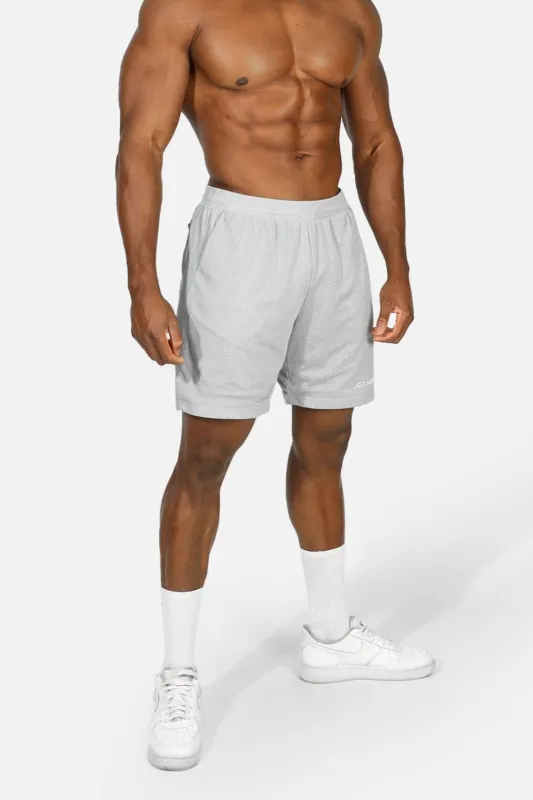 Jersey Mesh 7.5" Gym Shorts - Polar Silver sold by Jed North