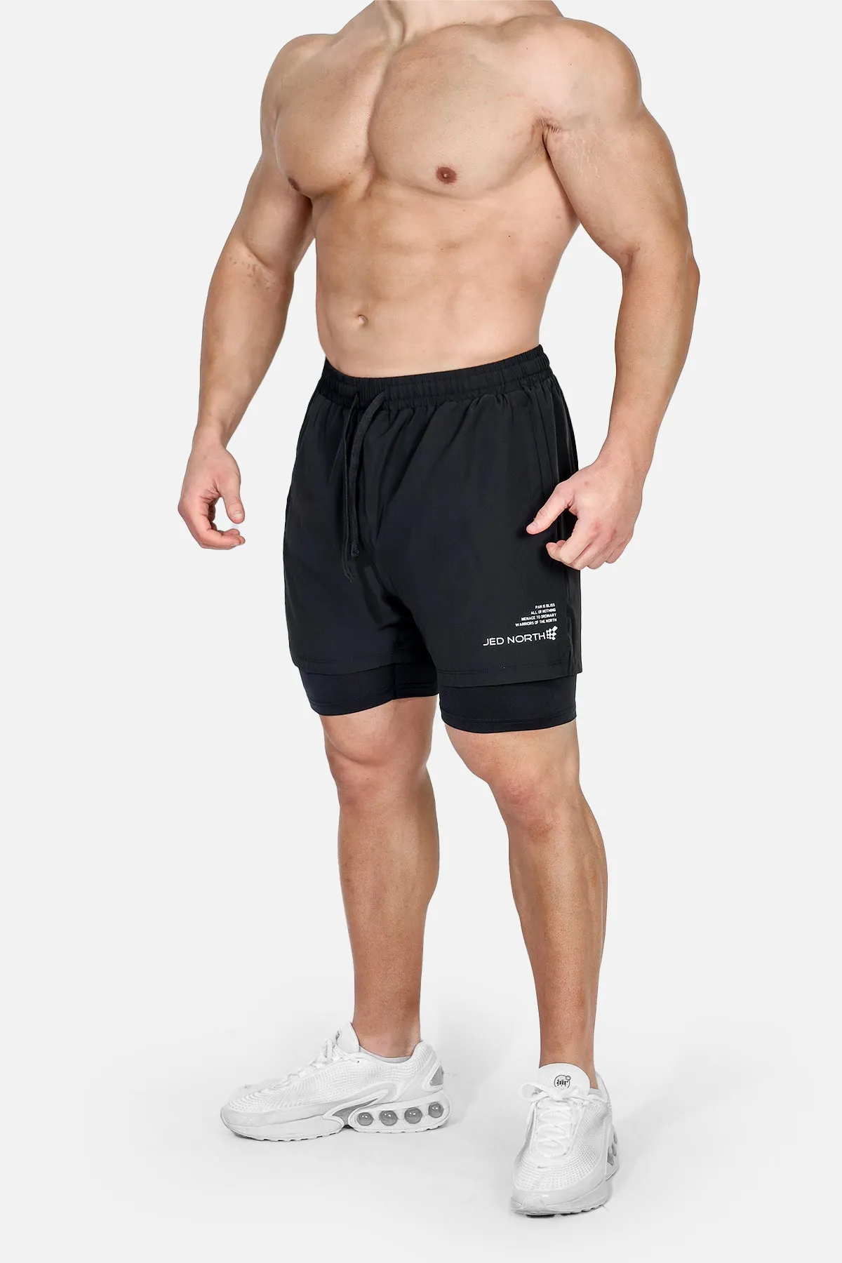 Men's 2-In-1 Active 5" Training Shorts 2.0 - Charcoal sold by Jed North