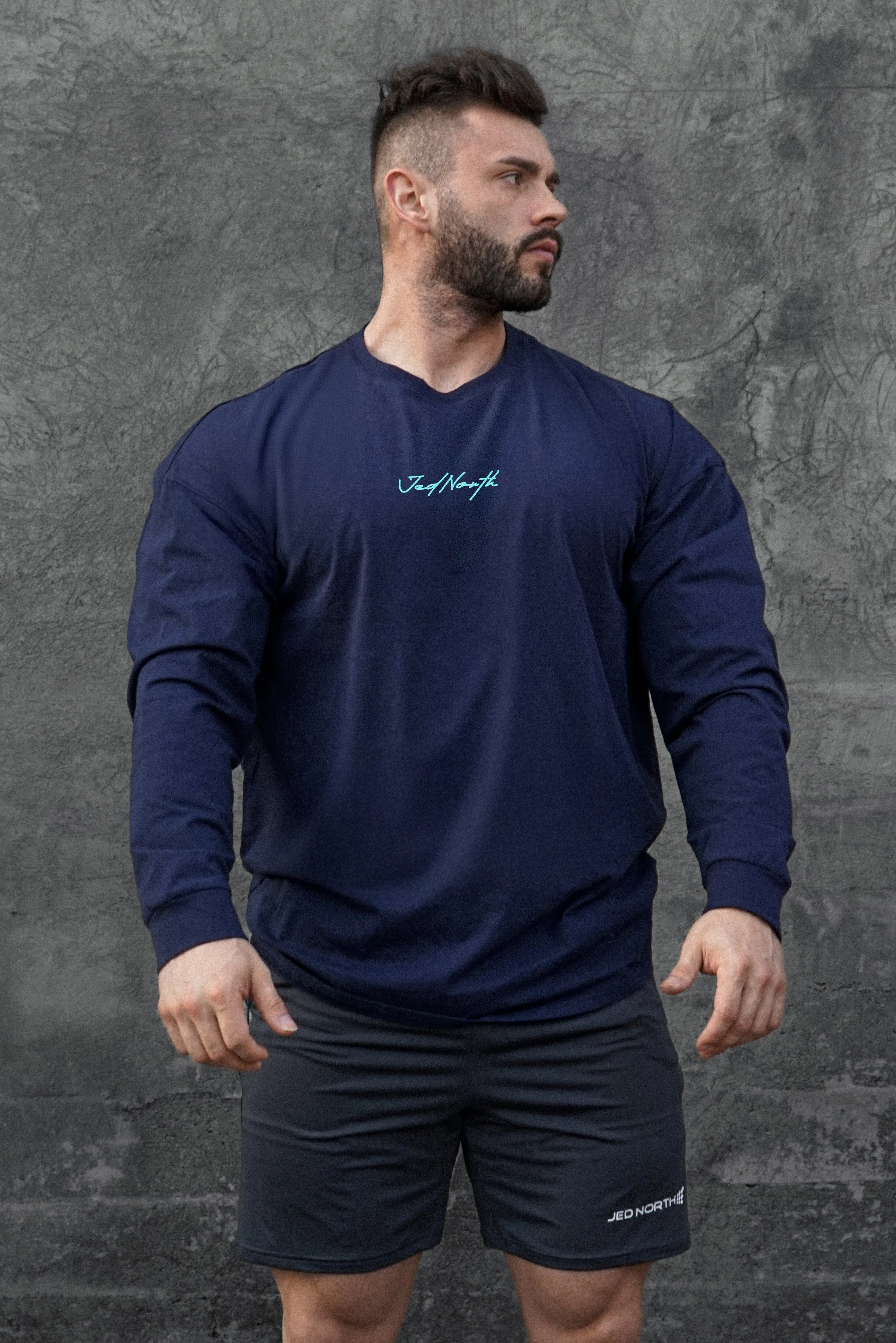 Energy Oversized Long Sleeve T-Shirt 2.0 - Midnight Blue sold by Jed North product image thumbnail 2
