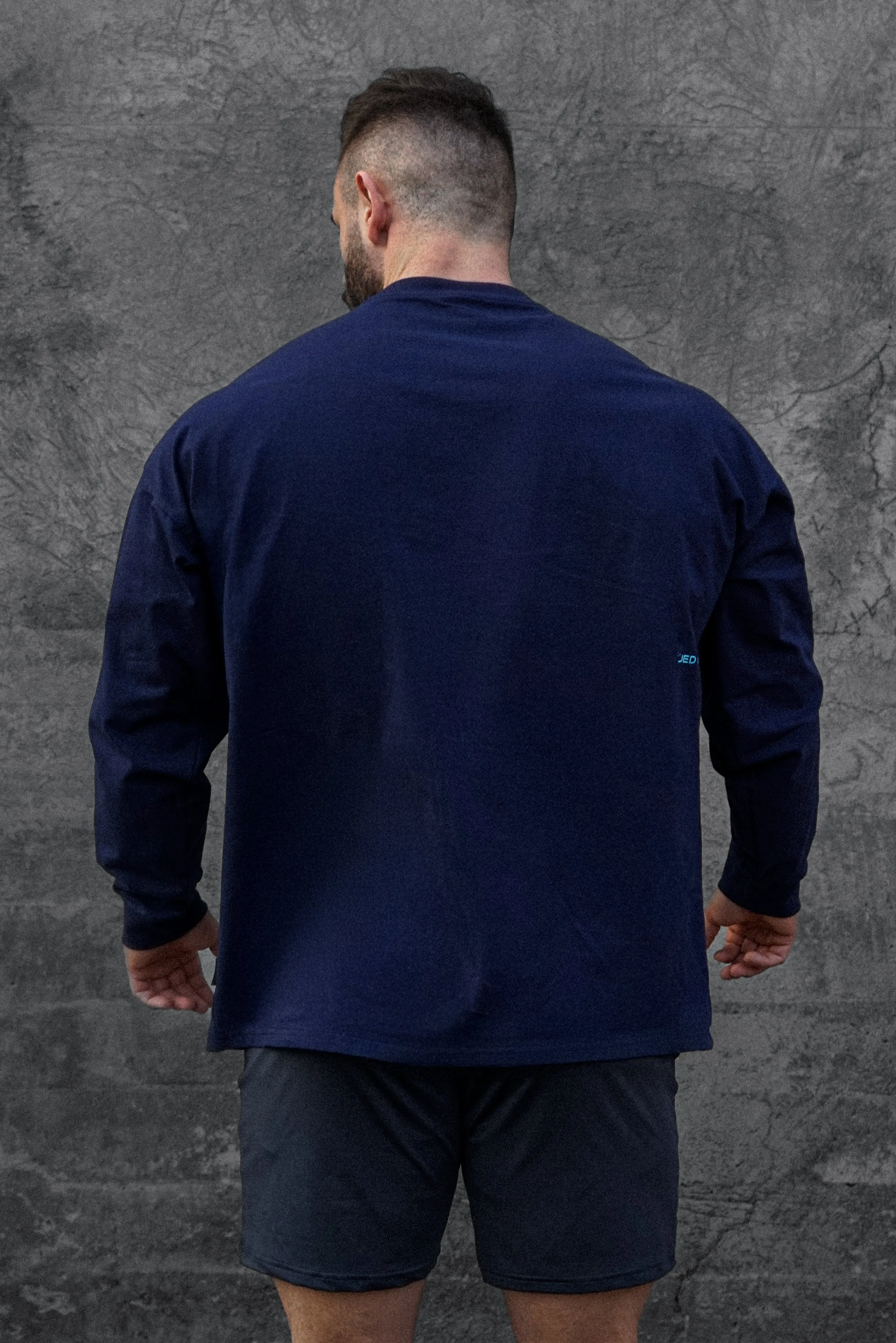 Energy Oversized Long Sleeve T-Shirt 2.0 - Midnight Blue sold by Jed North product image thumbnail 3