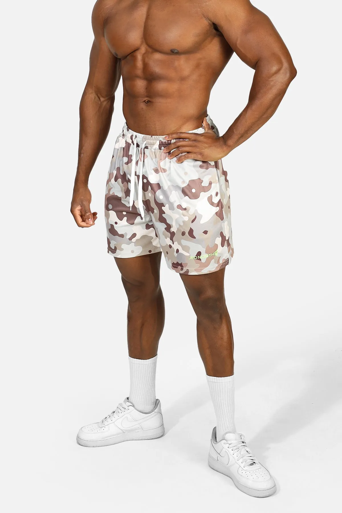 Men's Fast-Dry 5" Training Shorts - Khaki Camo sold by Jed North product image thumbnail 2