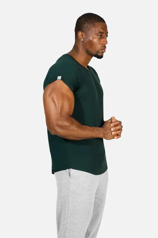 Evolve Men's Cap Sleeve T-Shirt 2.0 - Forest Green sold by Jed North
