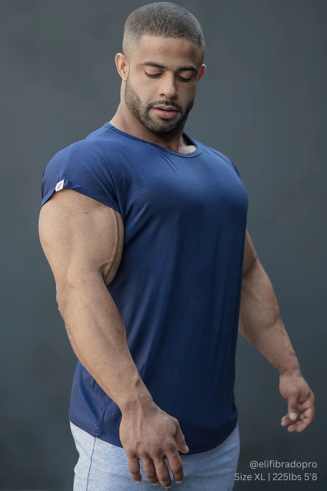 Evolve Cap Sleeve Muscle T-Shirt 2.0 - Navy sold by Jed North