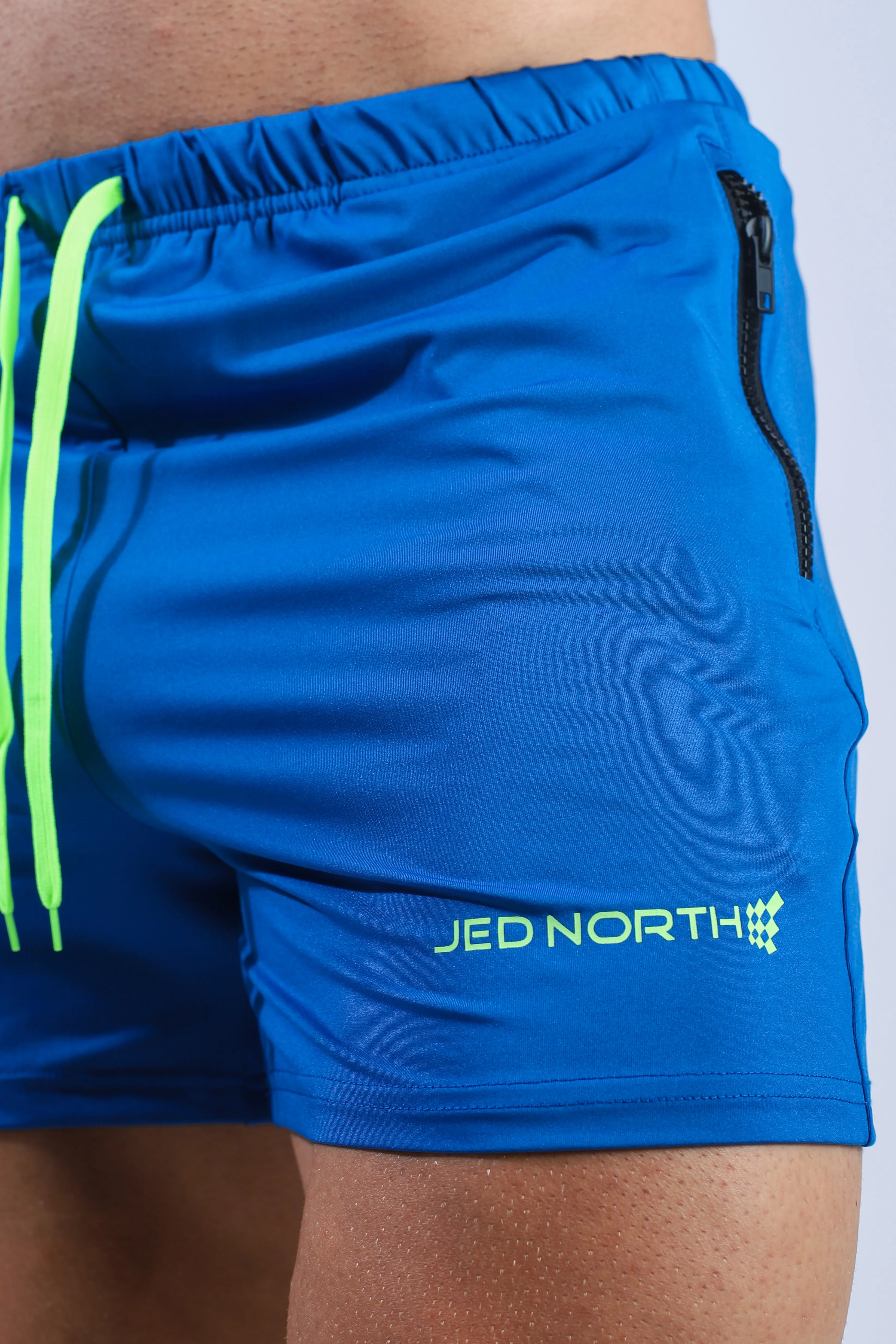 Agile Bodybuilding 4'' Shorts w Zipper Pockets - Royal Blue sold by Jed North product image thumbnail 2