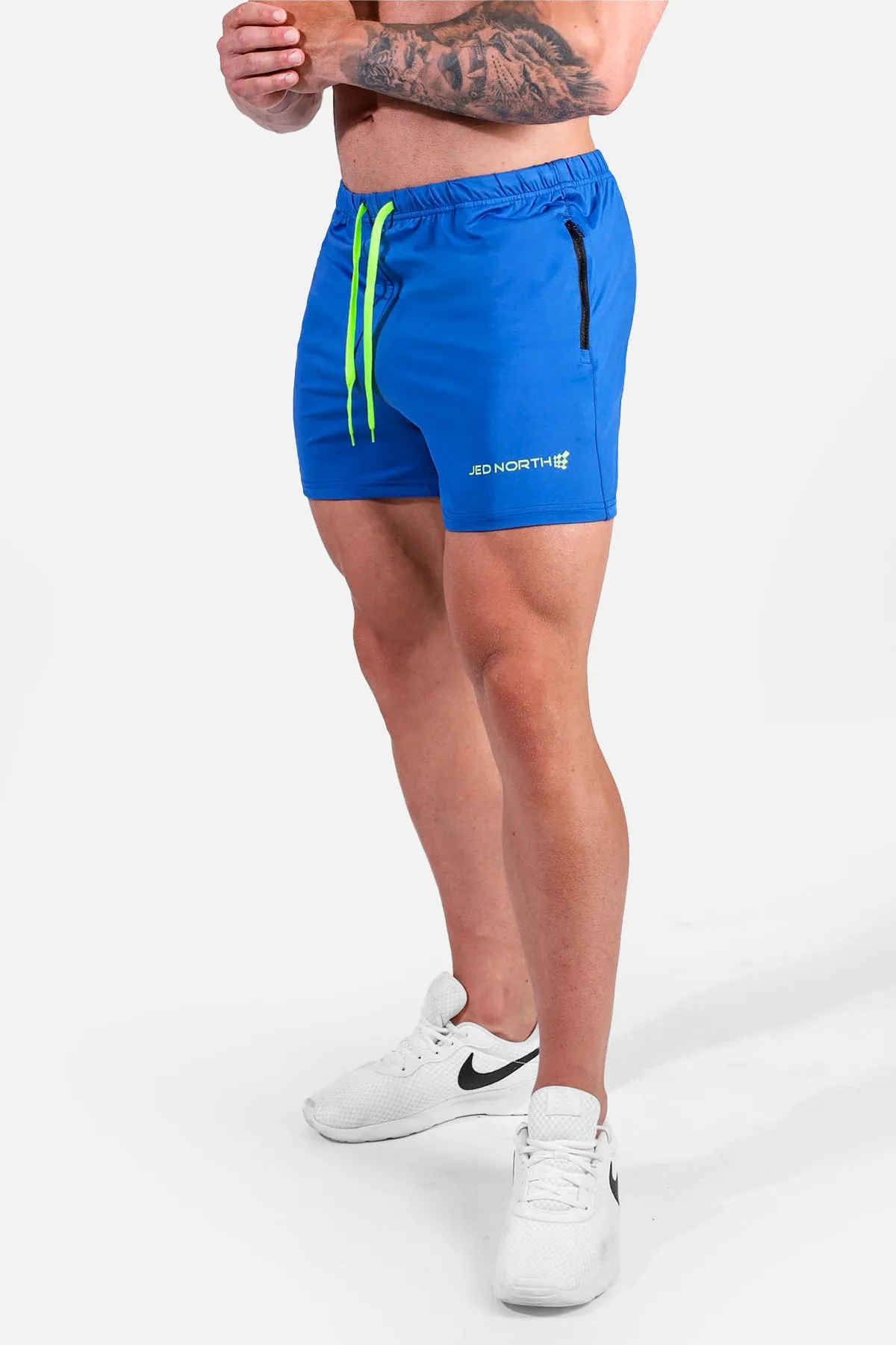 Agile Bodybuilding 4'' Shorts w Zipper Pockets - Royal Blue sold by Jed North product image thumbnail 5