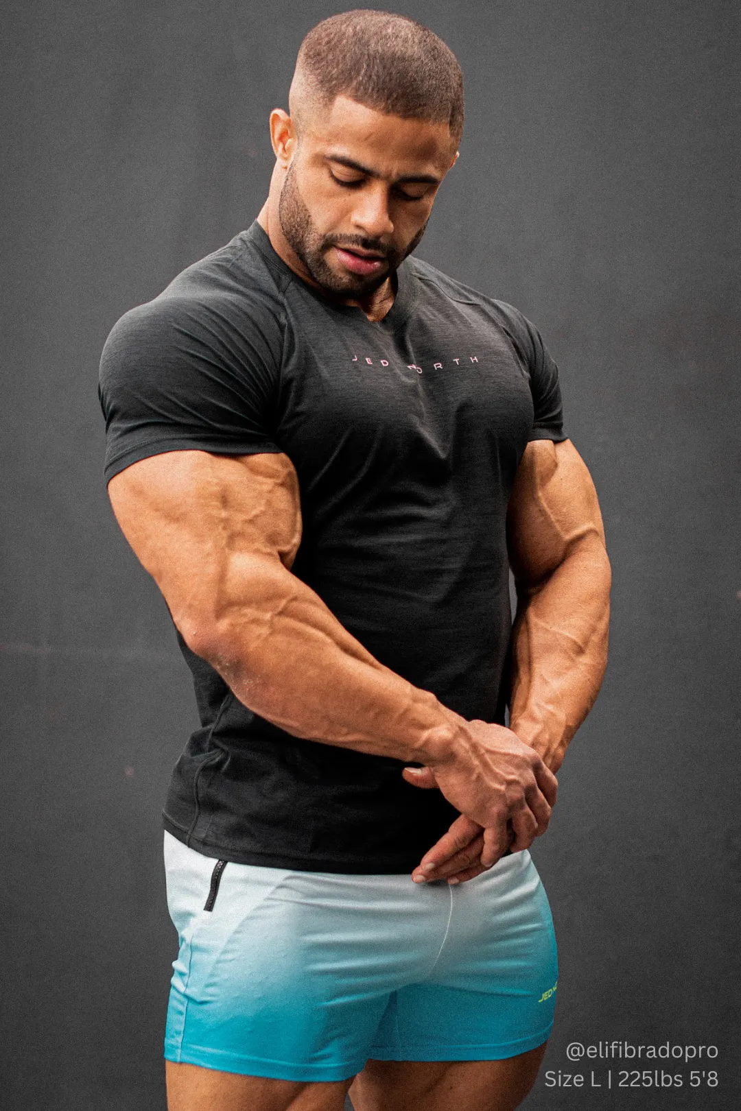 Agile Bodybuilding 4'' Shorts w Zipper Pockets - Blue Ombre sold by Jed North product image thumbnail 4