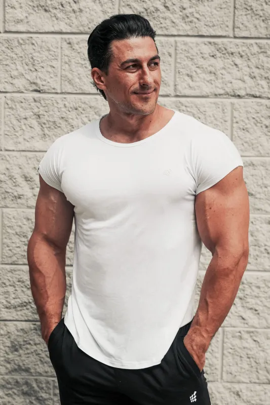 Evolve Cap Sleeve Muscle T-Shirt 2.0 - Off White sold by Jed North