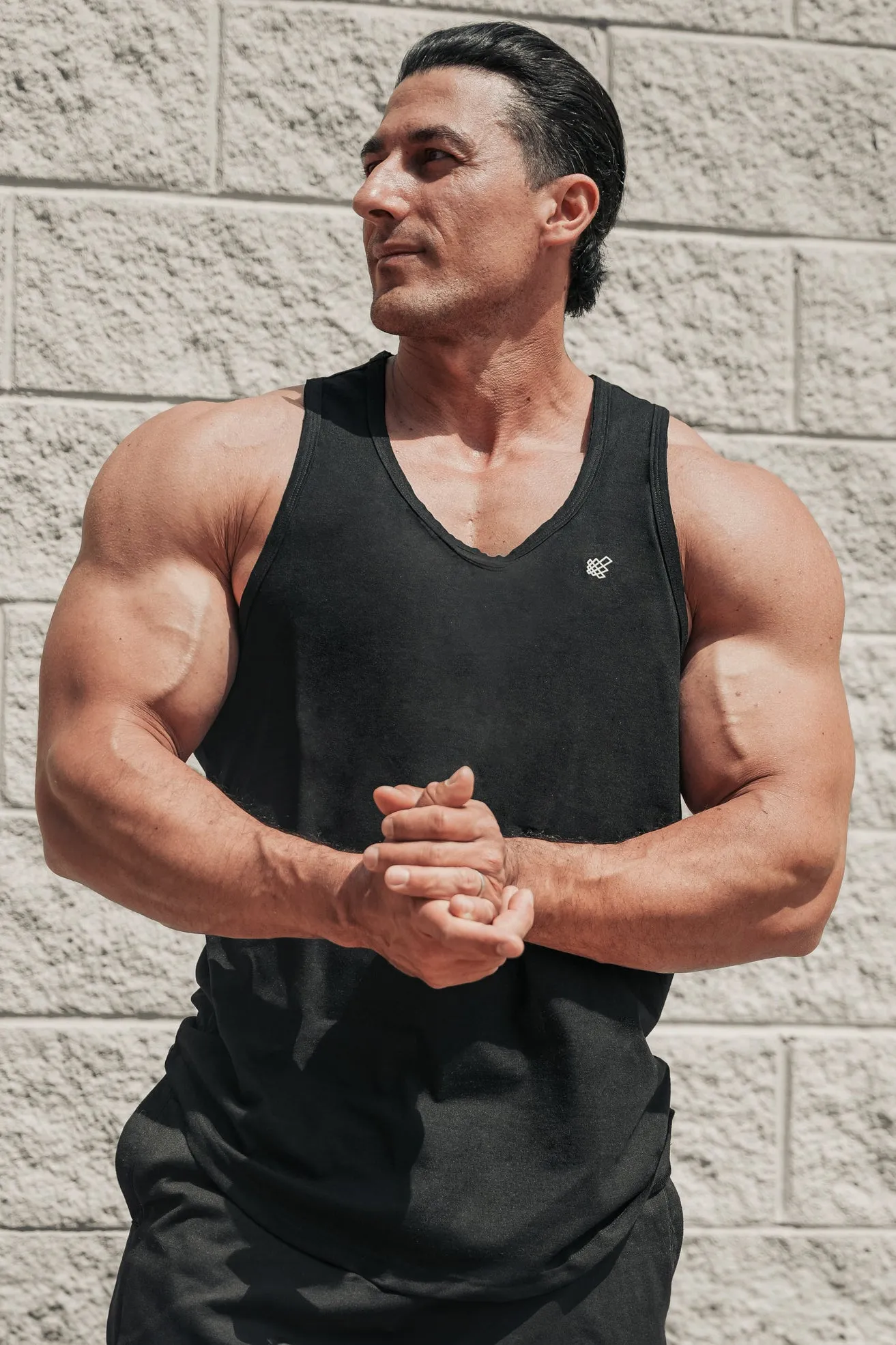 Vital Raw-Hem Tank Top 2.0 - Black sold by Jed North