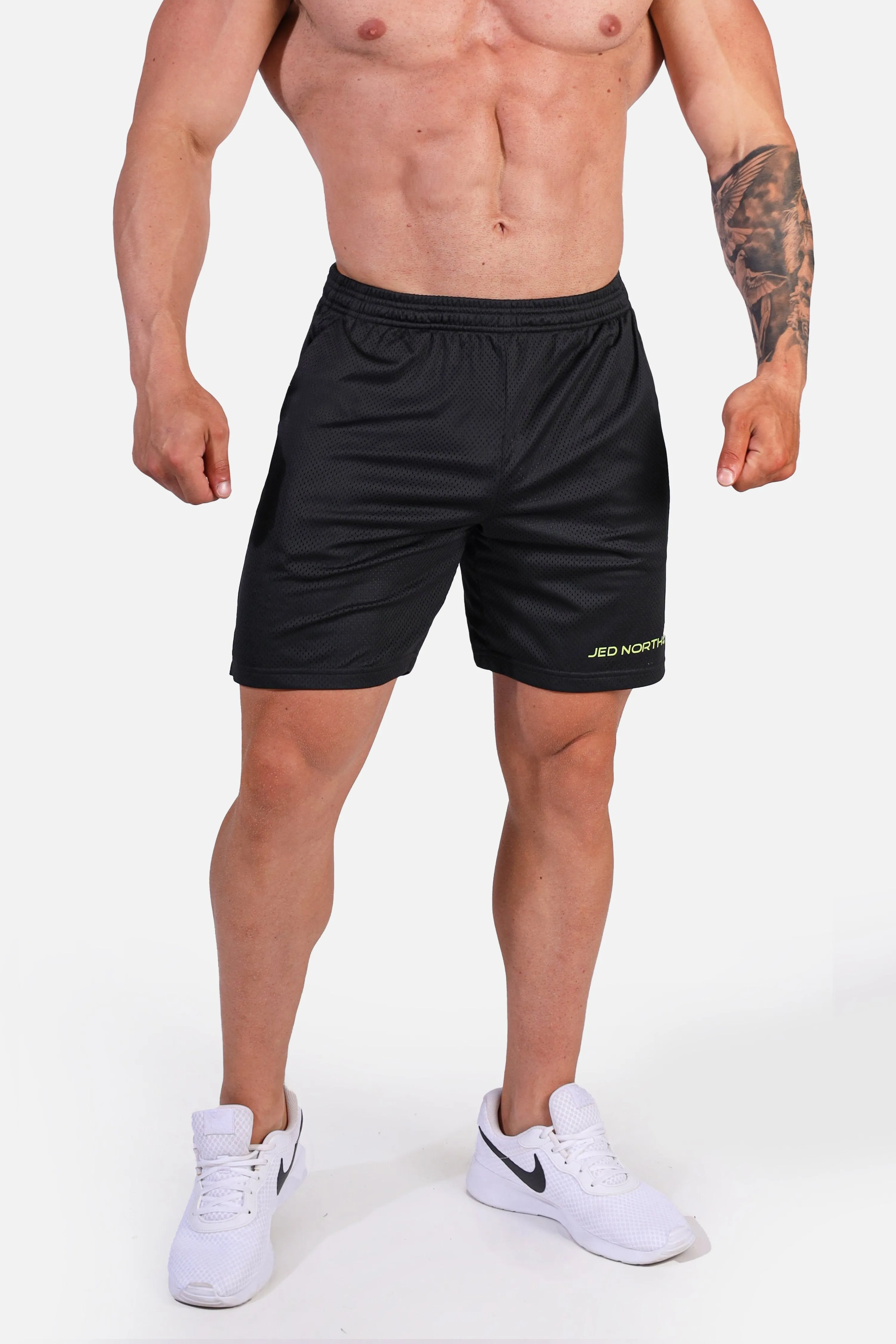 Jersey Mesh 7.5" Gym Shorts - Black sold by Jed North