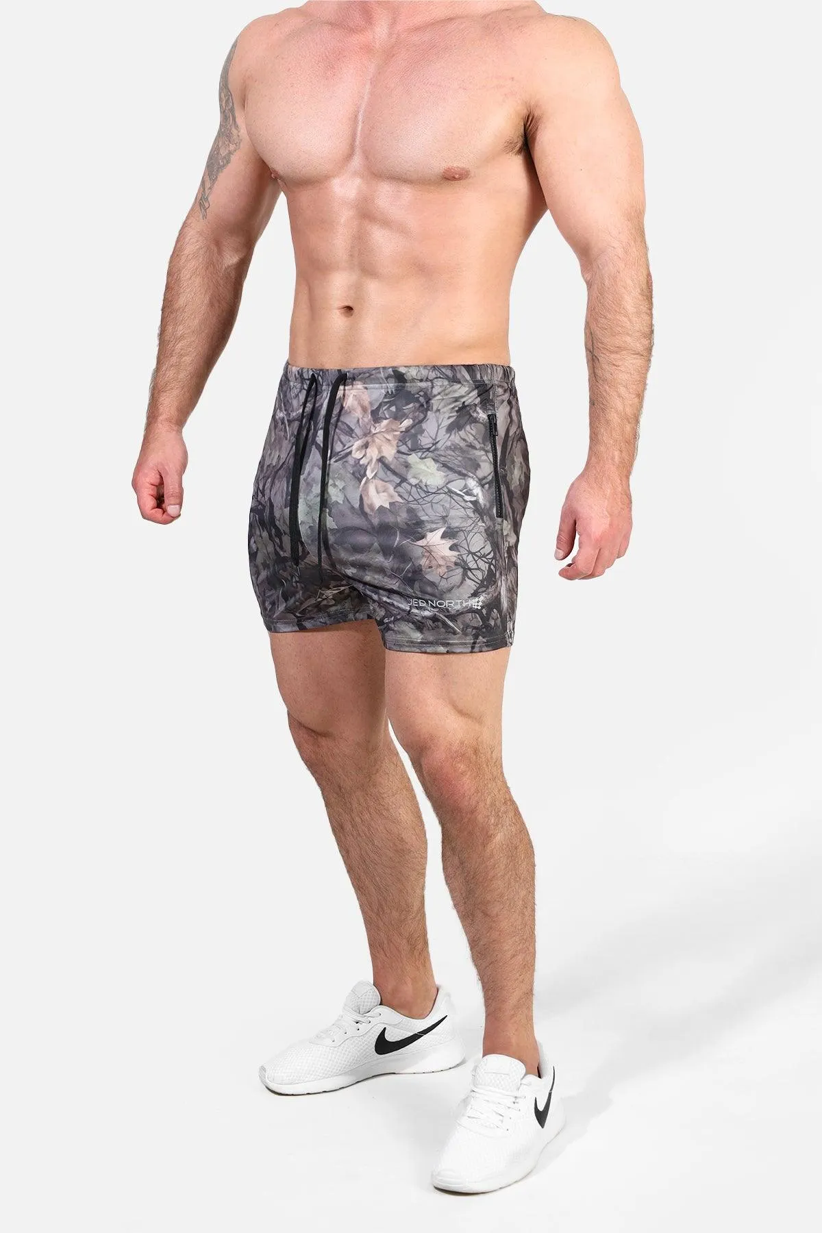 Agile Bodybuilding 4'' Shorts w Zipper Pockets - Hunter Camo sold by Jed North product image thumbnail 4