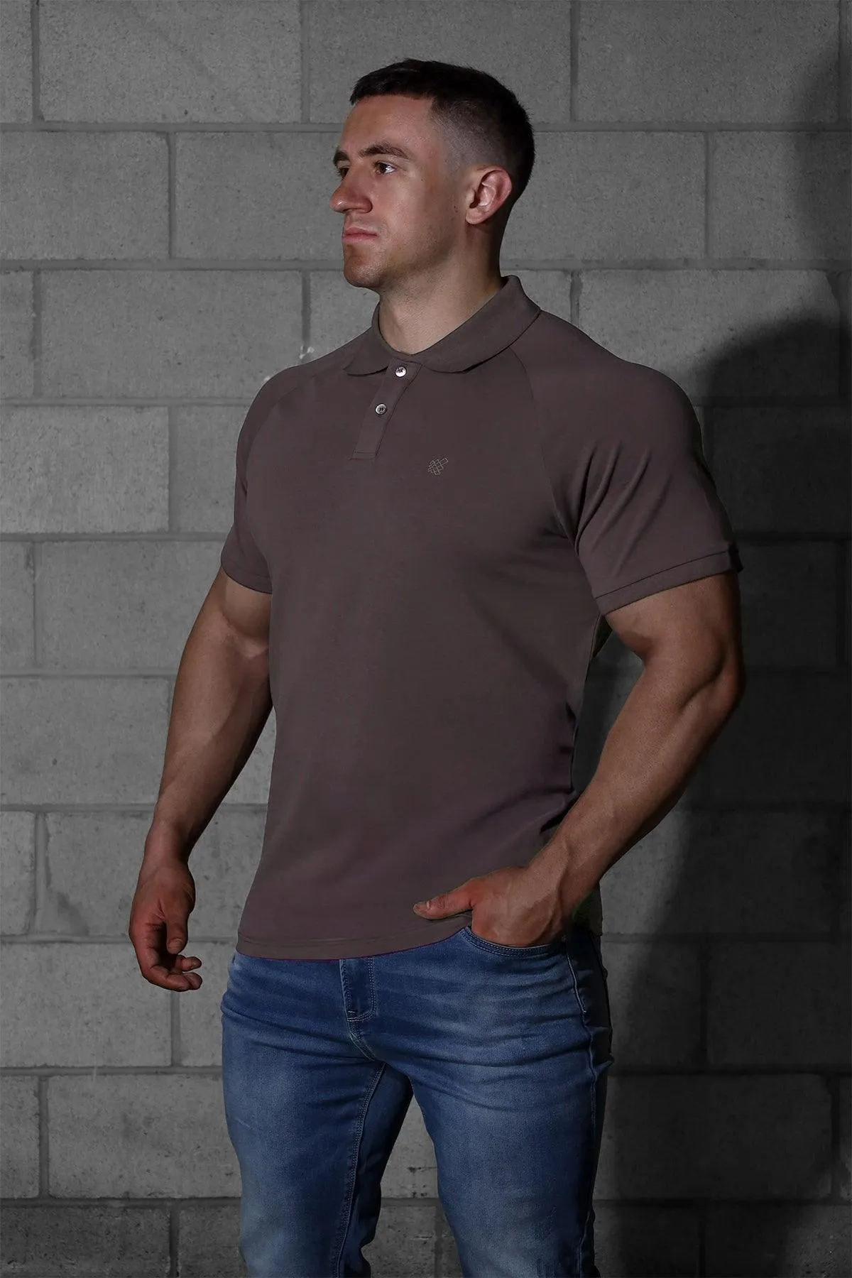 Muscle Fit All-Day Polo T-Shirt - Steel Gray sold by Jed North