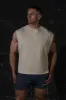 Sleeveless Box Cut  - Light Khaki sold by Jed North