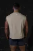 Sleeveless Box Cut  - Light Khaki sold by Jed North