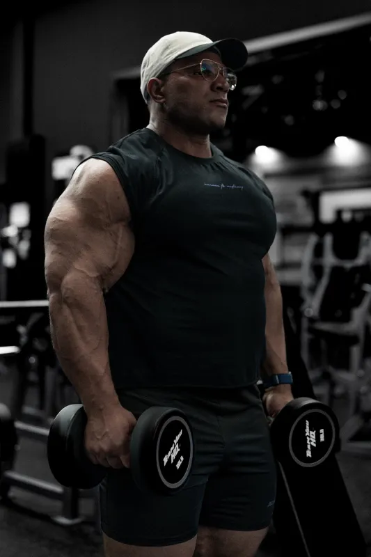 Raglan Sleeveless Muscle Tank - All Black sold by Jed North