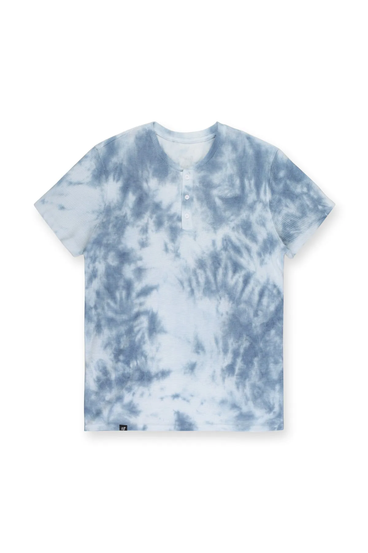 Waffle Henley T-Shirt - Blue Tie Dye sold by Jed North product image thumbnail 2