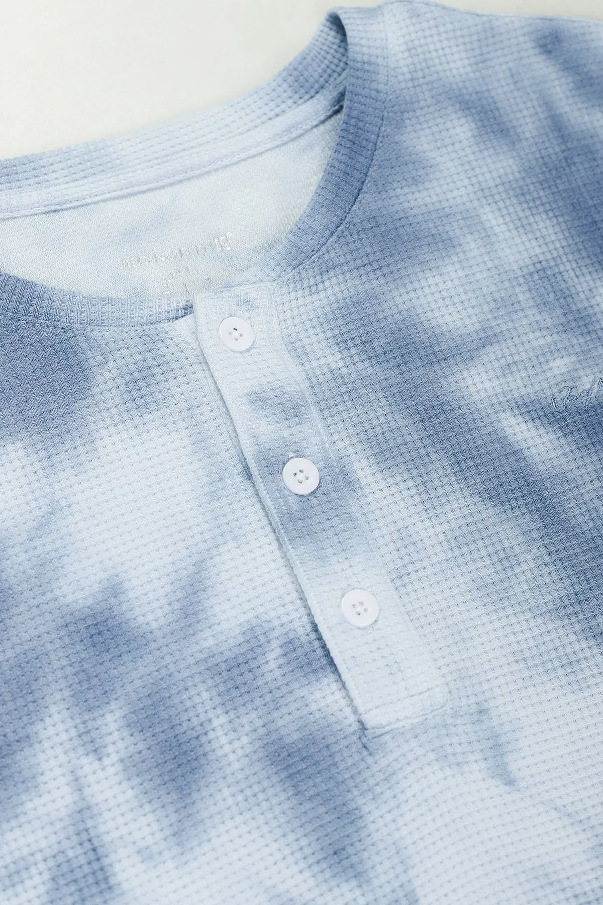 Waffle Henley T-Shirt - Blue Tie Dye sold by Jed North product image thumbnail 3