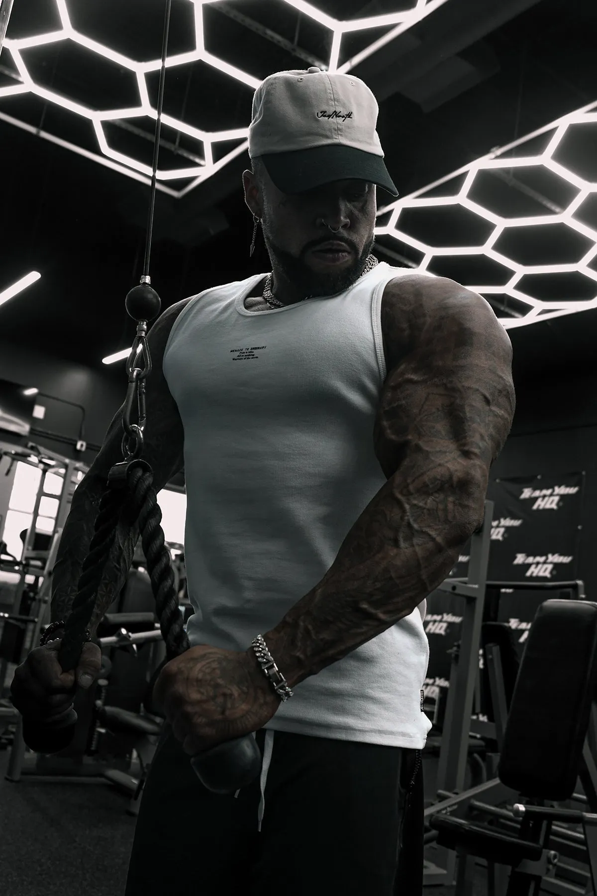 Ribbed Muscle Tank Top - White sold by Jed North