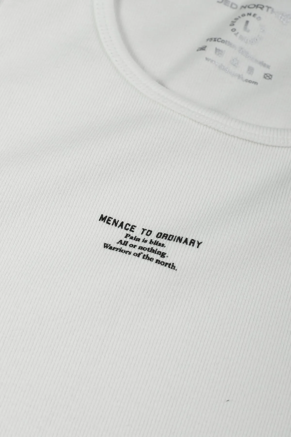 Ribbed Muscle Tank Top - White sold by Jed North product image thumbnail 5