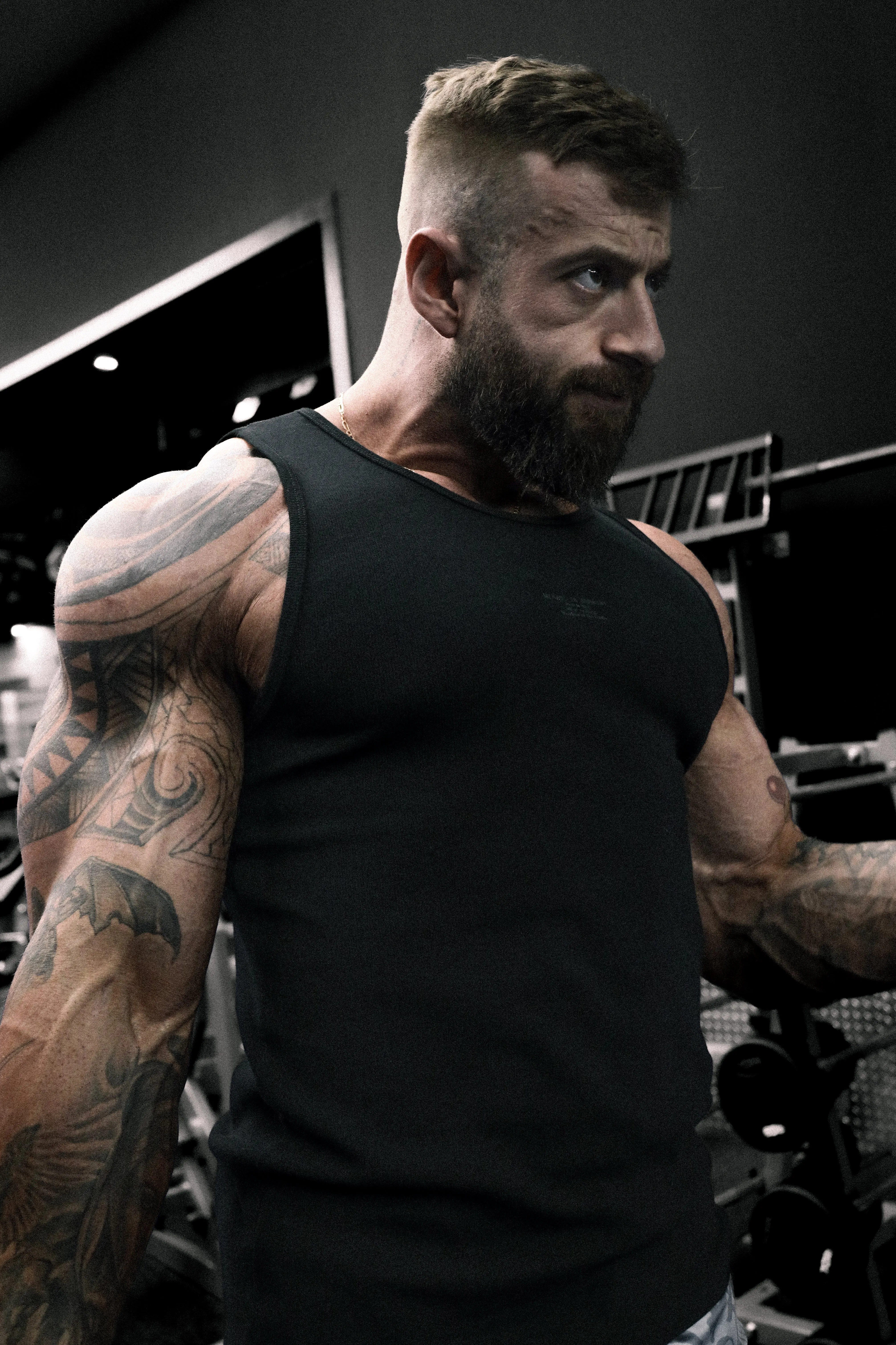 Ribbed Muscle Tank Top - Black sold by Jed North